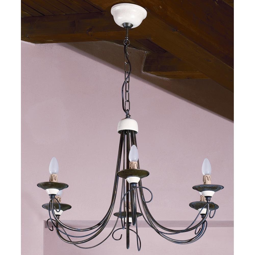 imas stropna mediteranska rucne malovana keramicka patinovana kutna lampa luster obyvacka kuchyna provansalsky toskansky florencia.jpg